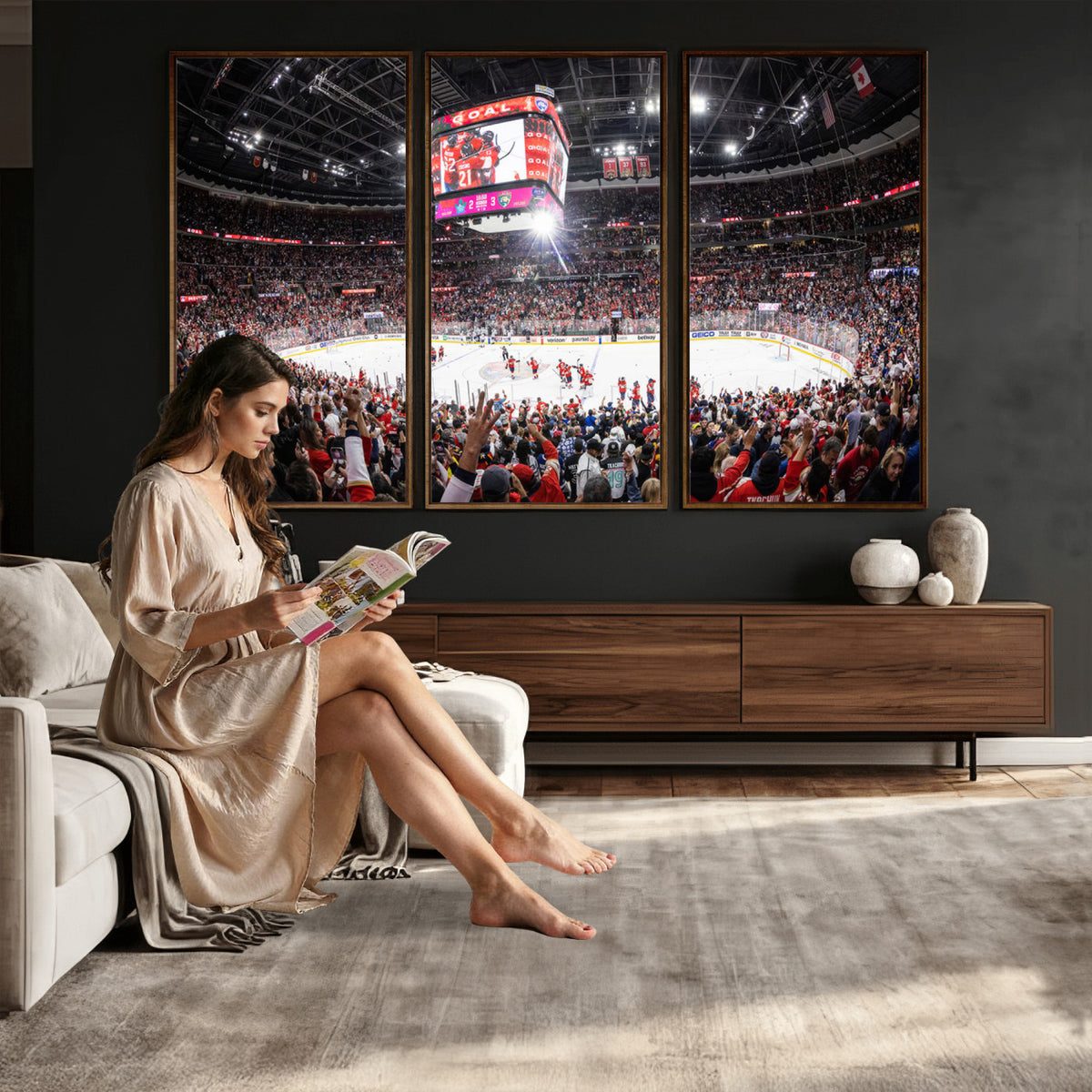 15750-MGV-CV-36X24 - Amerant Bank Arena Wall Art Canvas Print, Hockey Arena