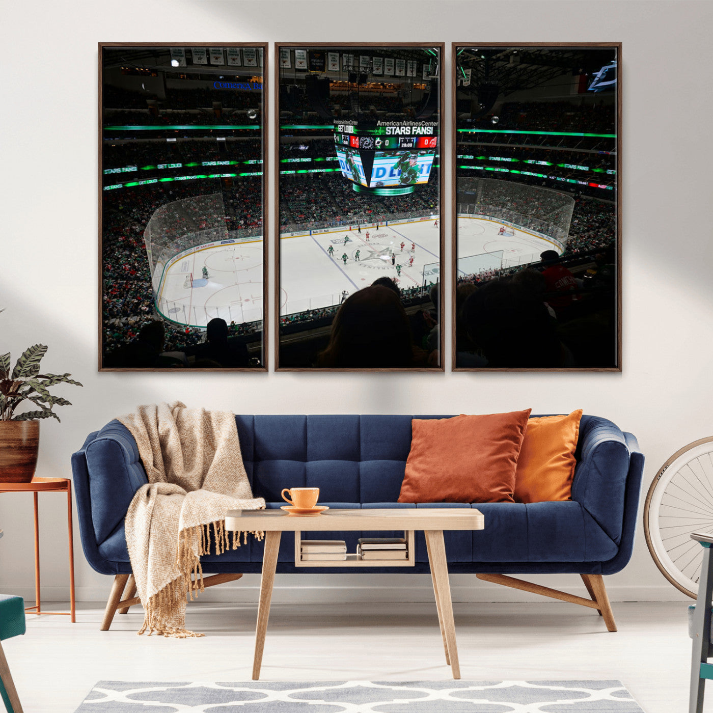 MGV-FC-48X32-3P - American Airlines Center Dallas Stars Wall Art Canvas Print - Dallas Hockey Arena Stadium Print