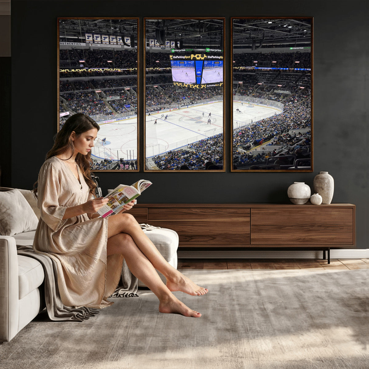 75222-MGV-CV-36X24 - Enterprise Center Missouri St. Louis Blues Hockey Stadium