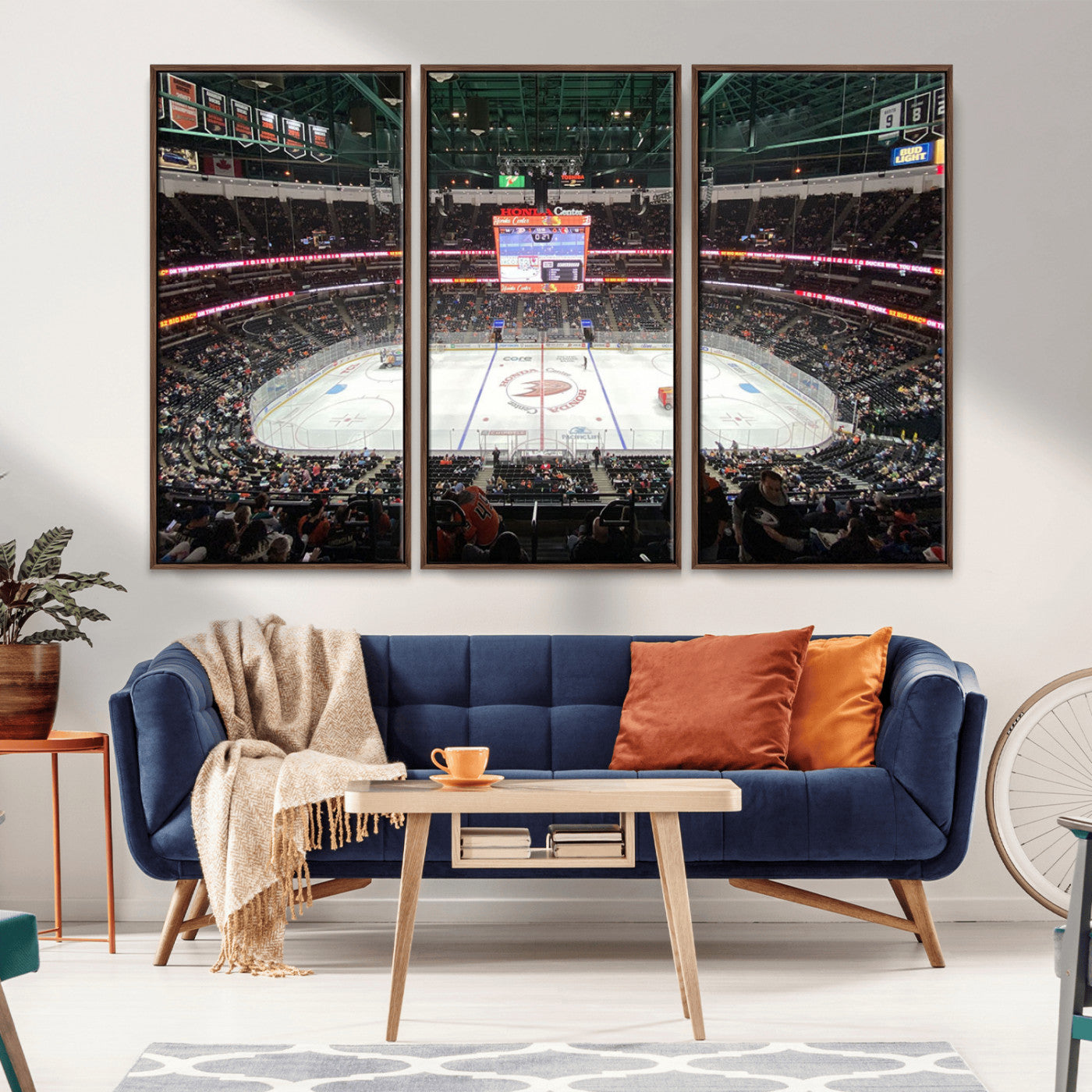 MGV-FC-48X32-3P - Honda Center California Anaheim Ducks Ice Hockey Stadium Canvas Print Wall Art