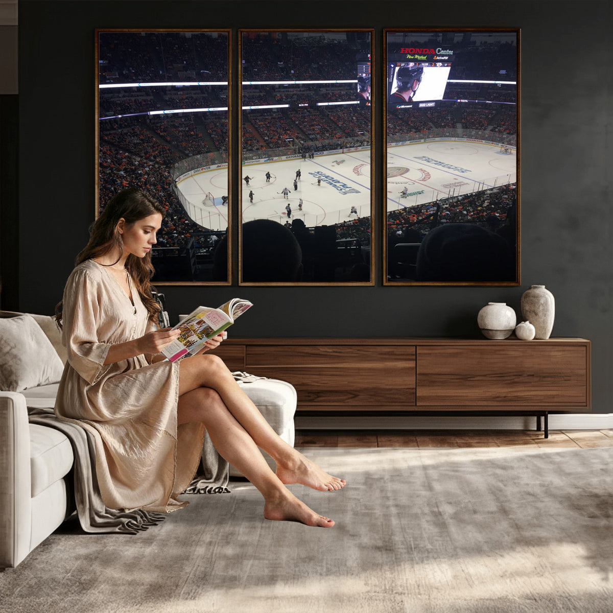 24634-MGV-CV-36X24 - Honda Center California Anaheim Ducks Hockey Stadium Wall Art