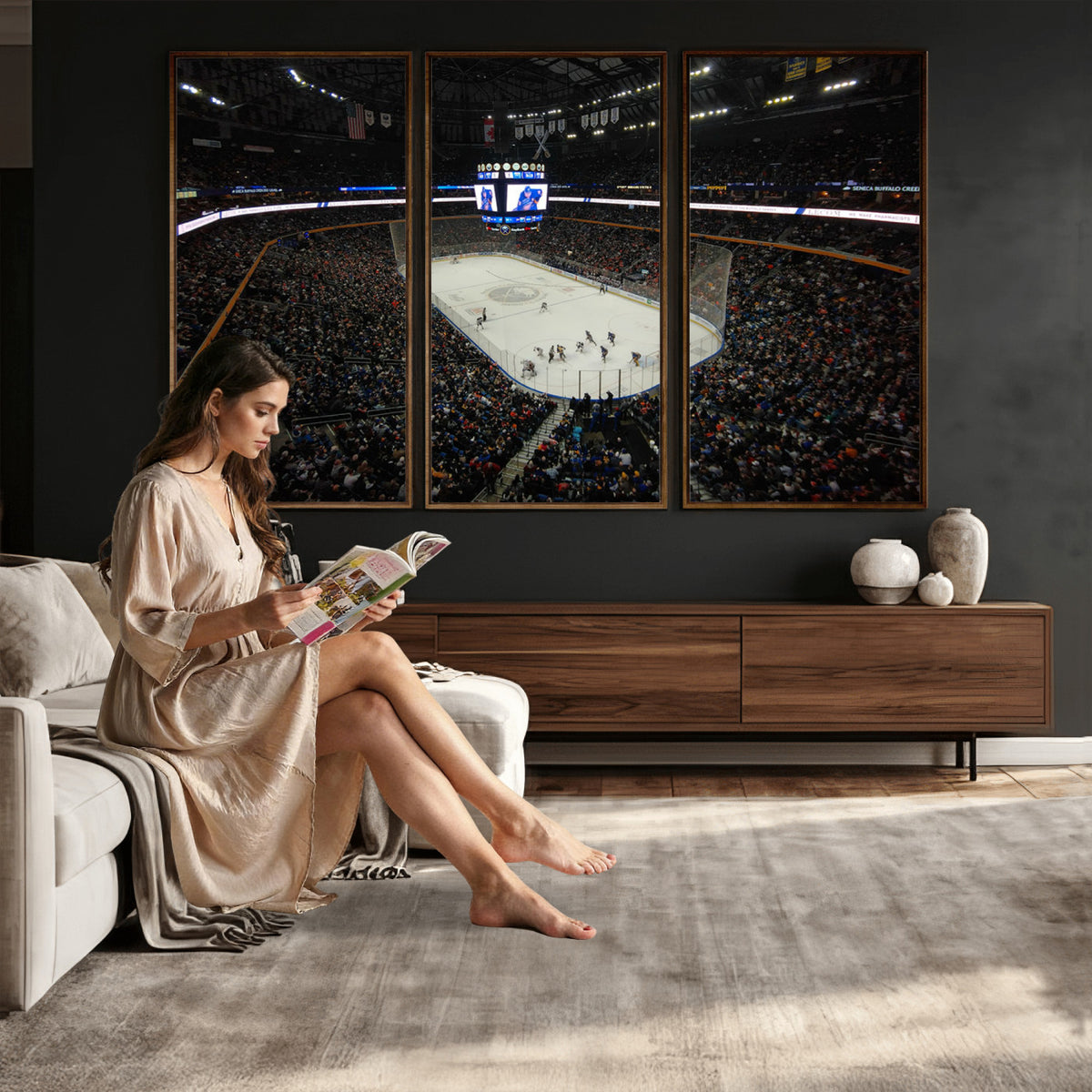 15132-MGV-CV-36X24 - KeyBank Center New York Buffalo Sabres Hockey Stadium Canvas