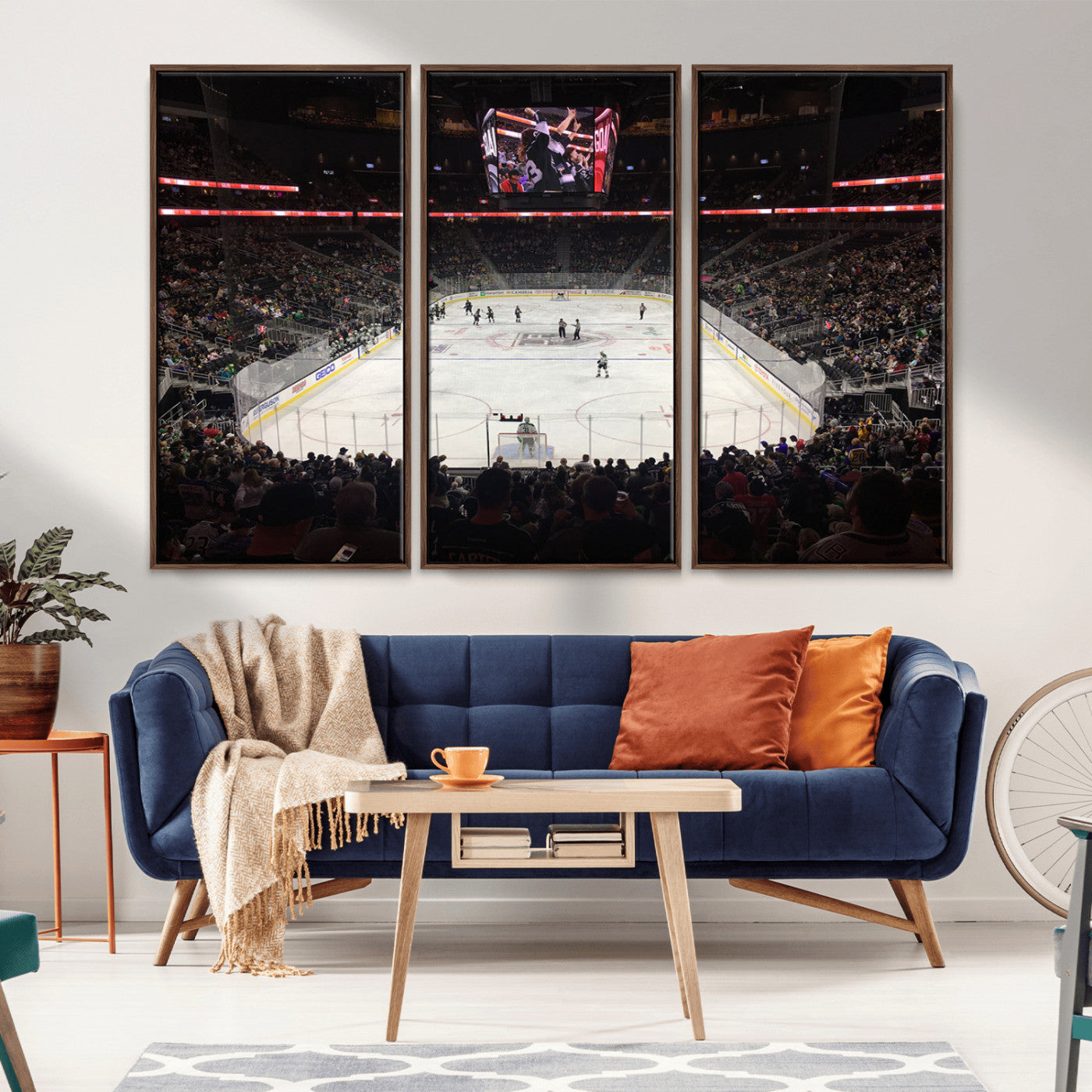 MGV-FC-48X32-3P - T Mobile Arena Paradise Nevada Vegas Golden Knights Ice Hockey Stadium Canvas Print Wall Art