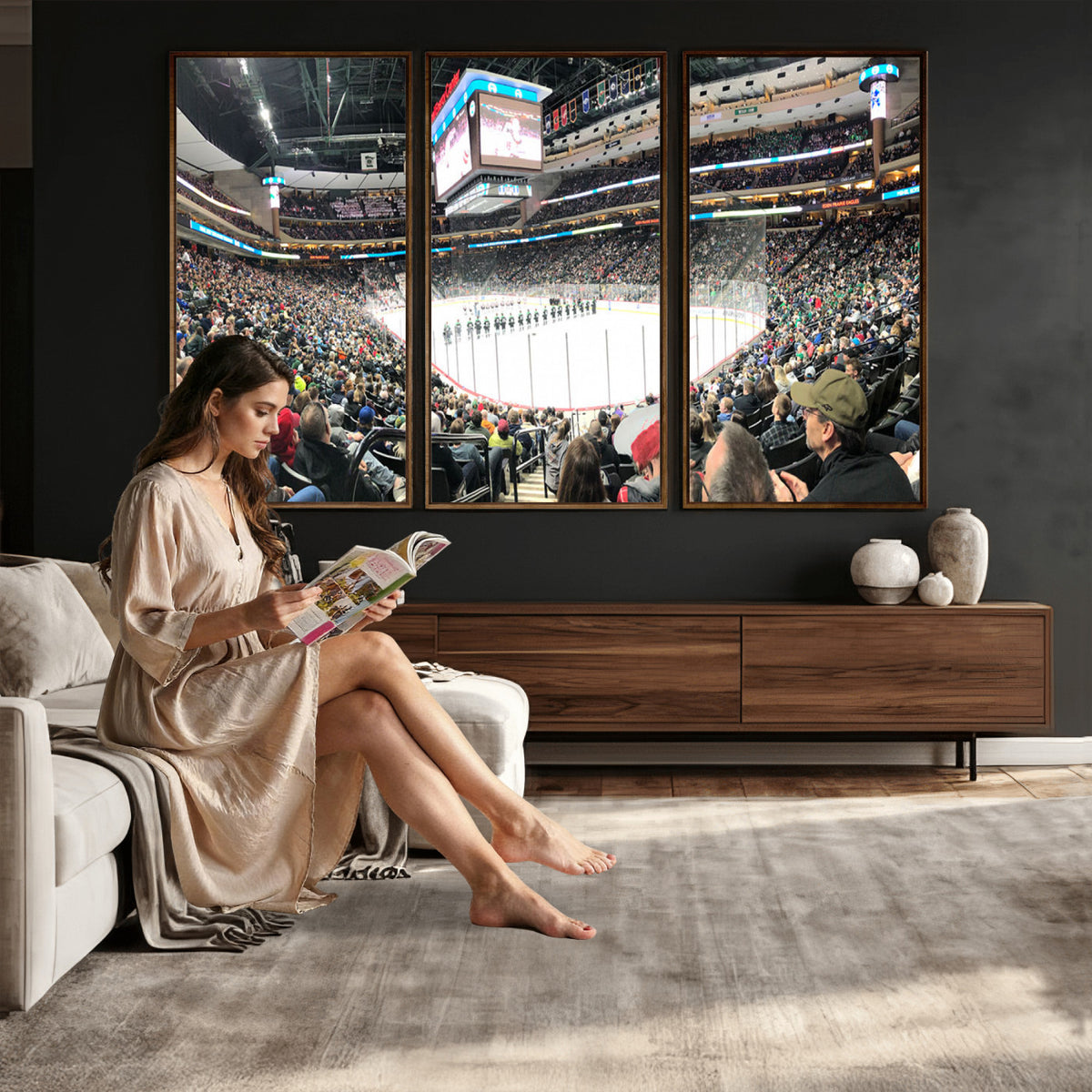 44414-MGV-CV-36X24 - Xcel Energy Center St Paul Minnesota Wild Ice Hockey Stadium