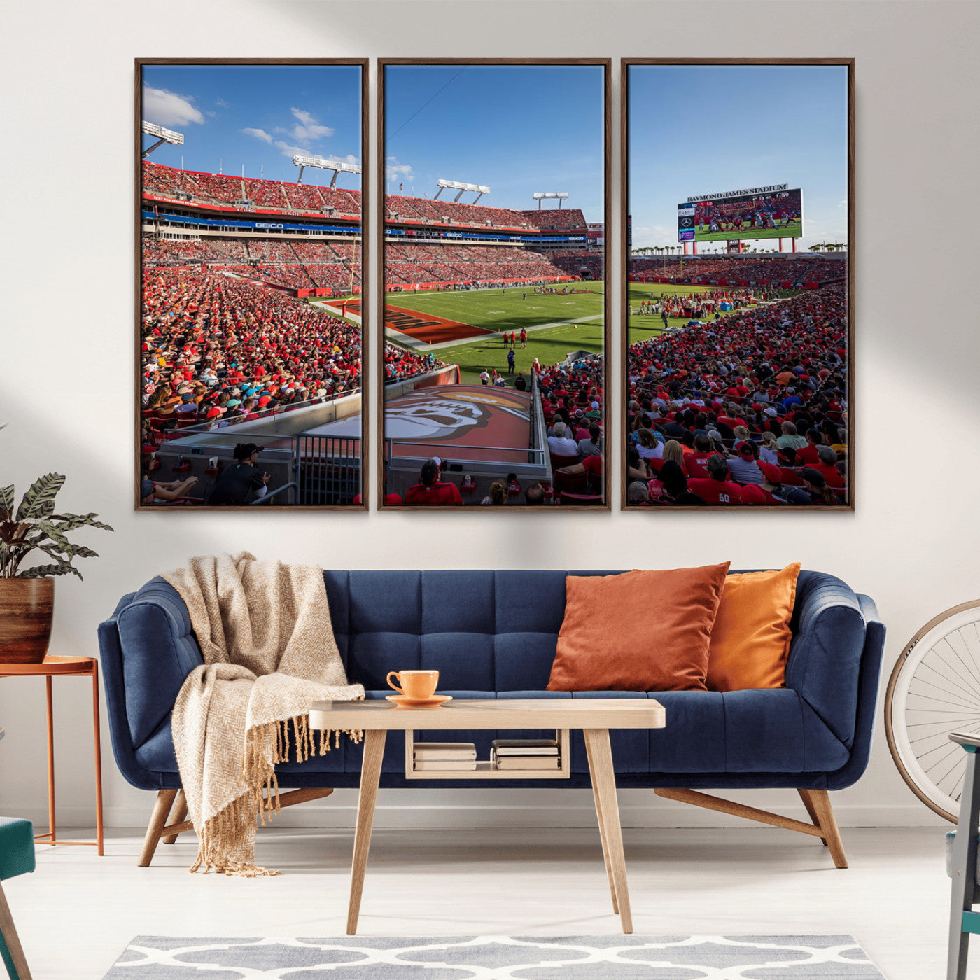 MGV-FC-48X32-3P - Florida Tampa Raymond James Stadium Wall Art Canvas Print - NFL Football Stadium Print