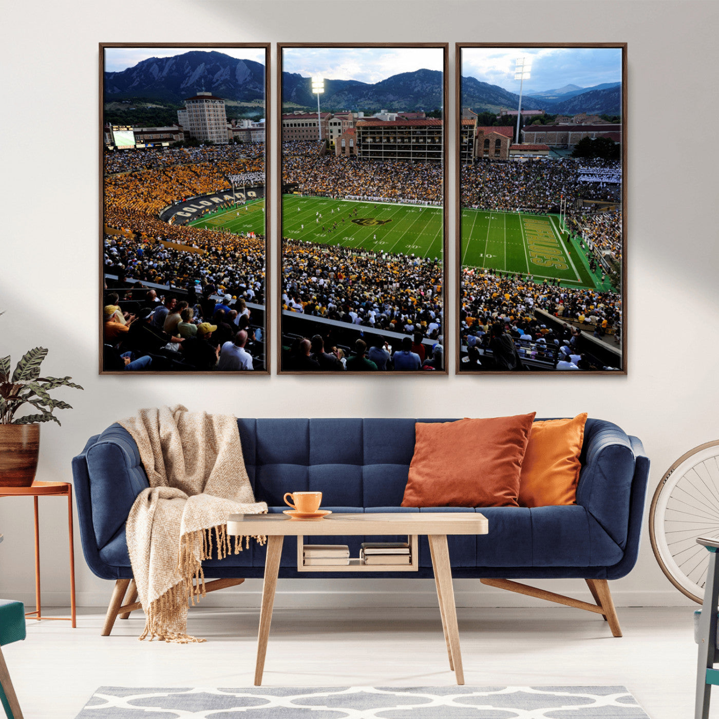 MGV-FC-48X32-3P - Colorado Buffaloes Canvas Print - Boulder Folsom Field Stadium Wall Art Canvas Print, Football Print