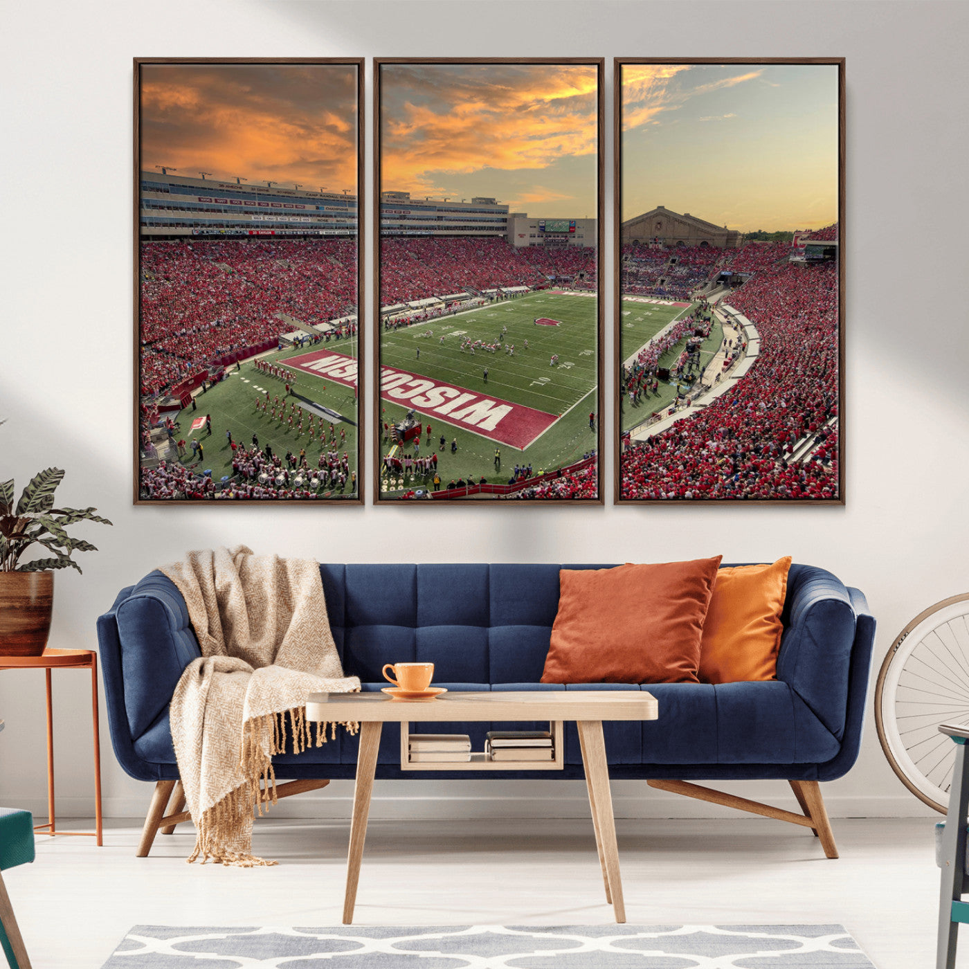 41472-MGV-CV-36X24-Camp Randall Stadium Wisconsin Badgers Large Wall Art Canvas Print | College Football Stadium Wall