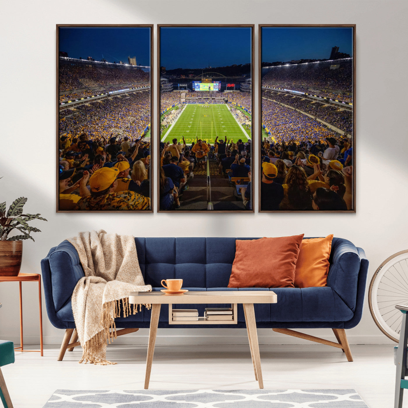 MGV-FC-48X32-3P - Pittsburgh Panthers Football Team Print - Pittsburgh Acrisure Stadium Wall Art Canvas Print