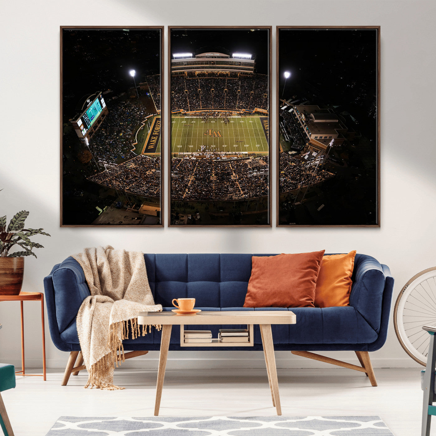 MGV-FC-48X32-3P - Wake Forest University Demon Deacons Canvas Printi, Football Team Print - Winston-Salem Allegacy