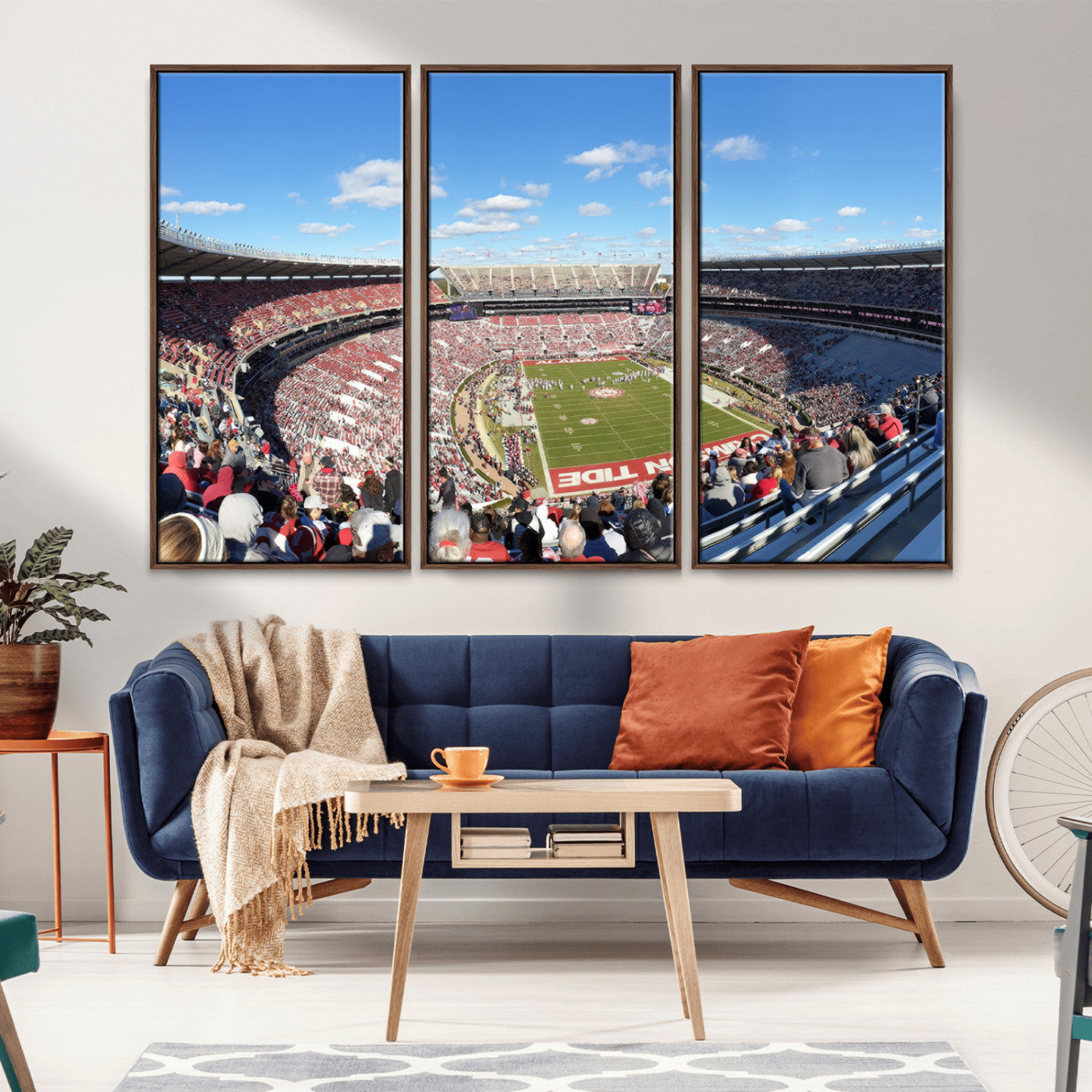 MGV-FC-48X32-3P - University of Alabama Crimson Tide Print Wall Art - Tuscaloosa Bryant-Denny Stadium Wall Art Canvas