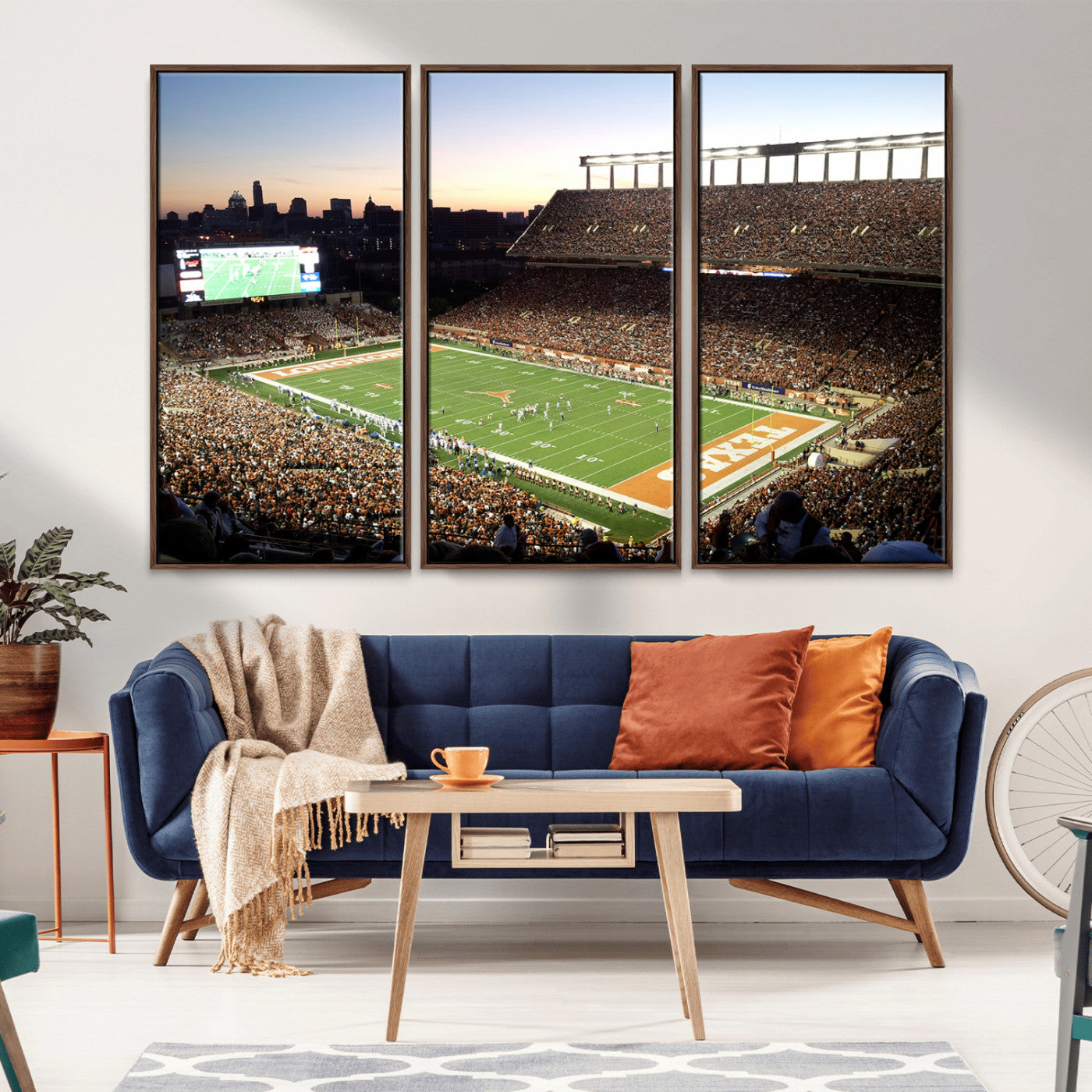 MGV-FC-48X32-3P - Darrell K Royal-Texas Memorial Stadium Canvas Wall Art - Texas Longhorns Football Match