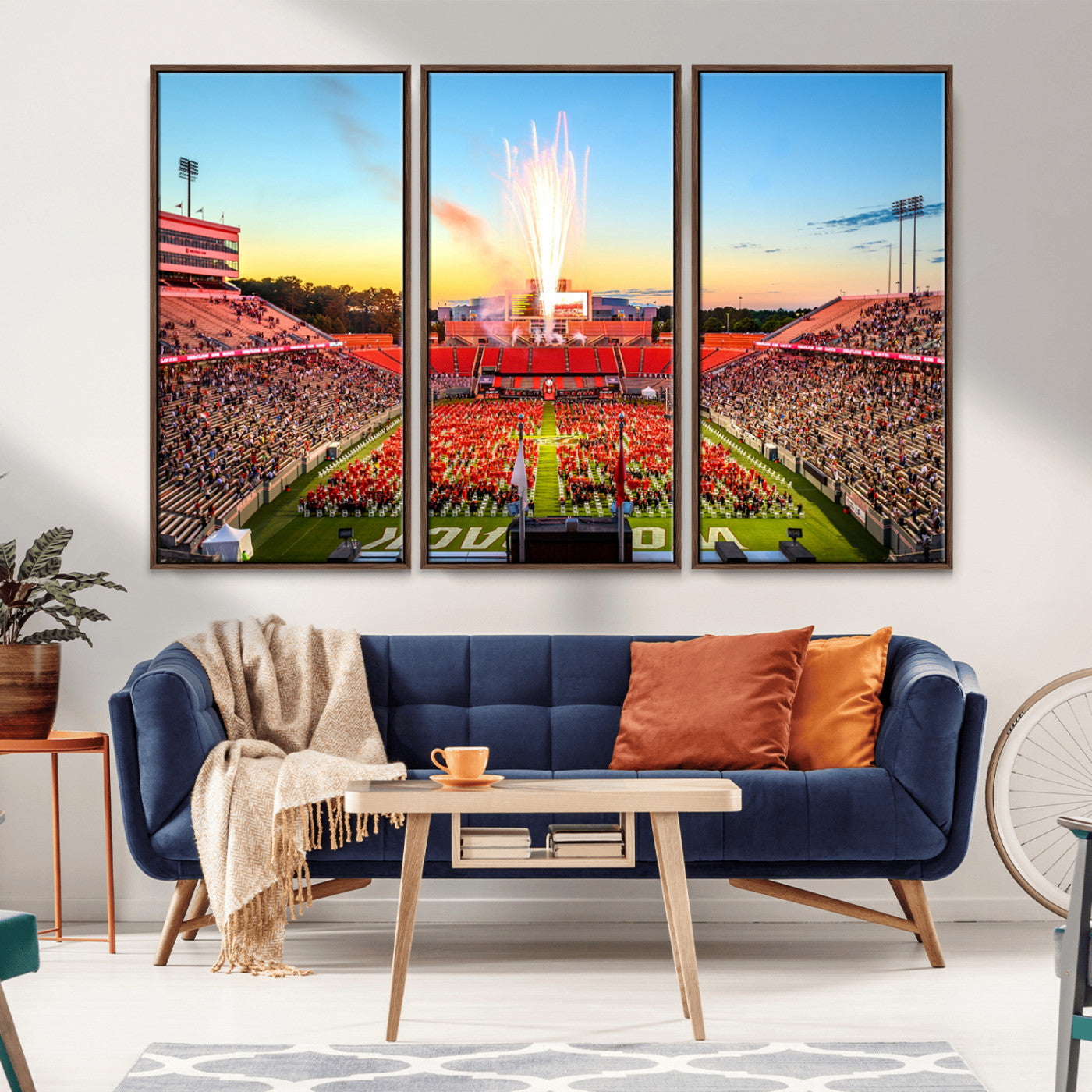 MGV-FC-48X32-3P - North Carolina State University Canvas Print, North Carolina State University Wolfpack Football Team