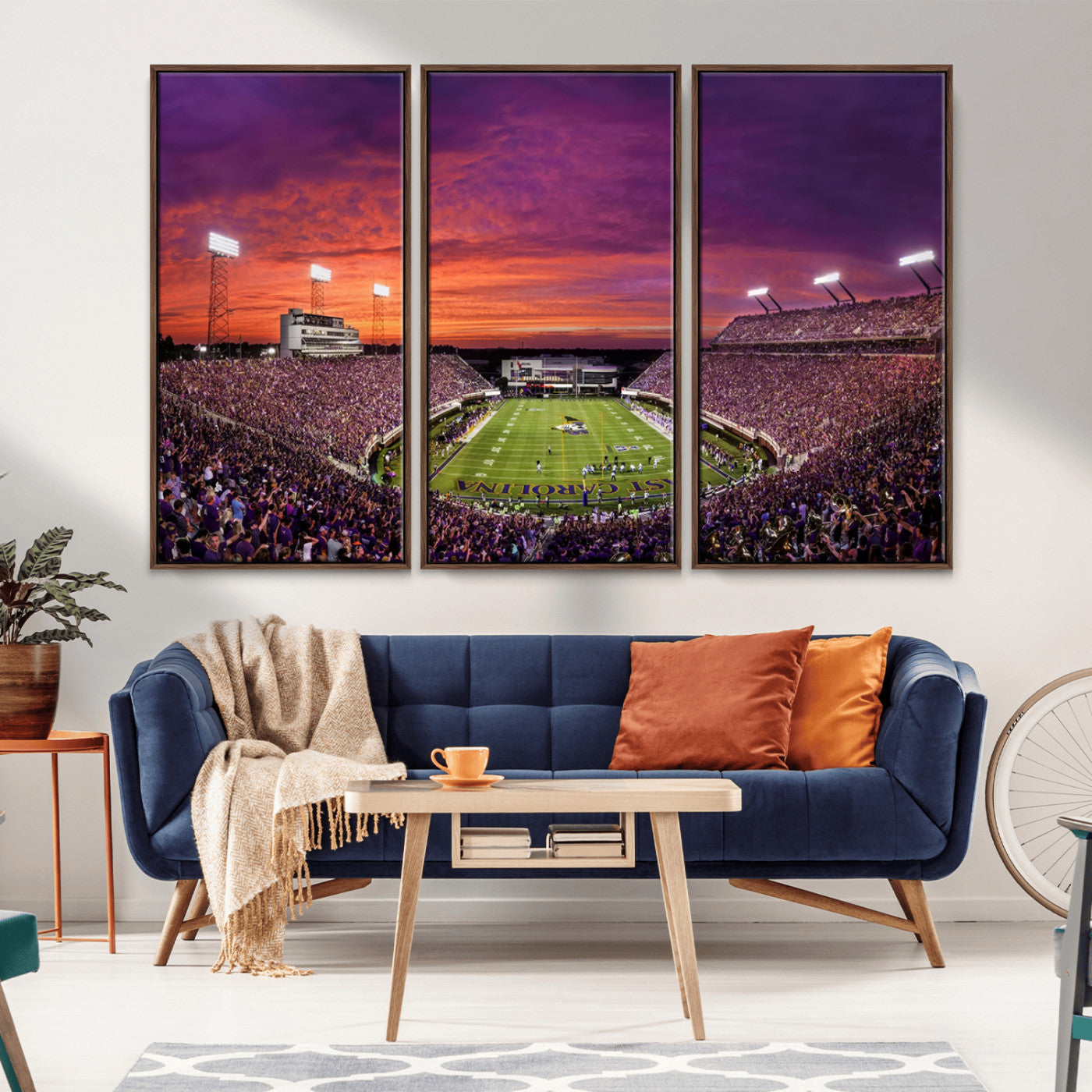 MGV-FC-48X32-3P - East Carolina University Pirates Football Print Canvas- Greenville Dowdy-Ficklen Stadium Wall Art
