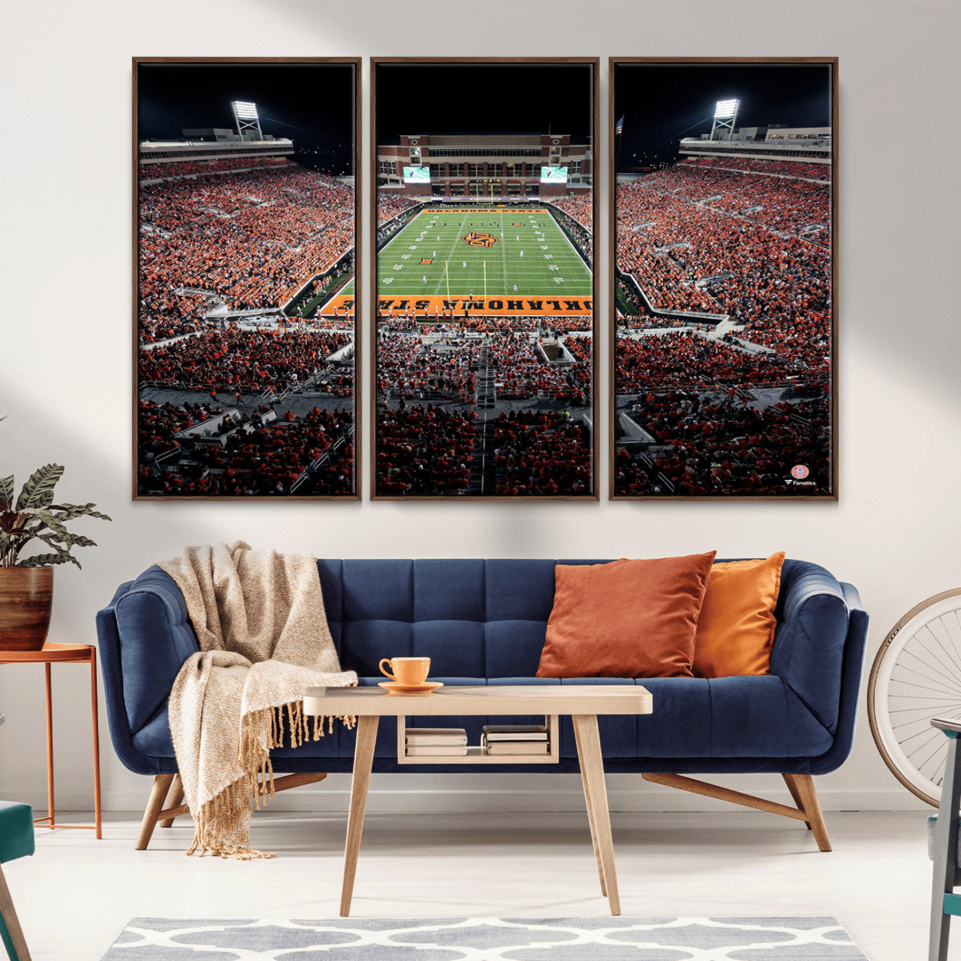MGV-FC-48X32-3P - Oklahoma State Cowboys Canvas Print, Football Team Print - Stillwater Boone Pickens Stadium Wall Art