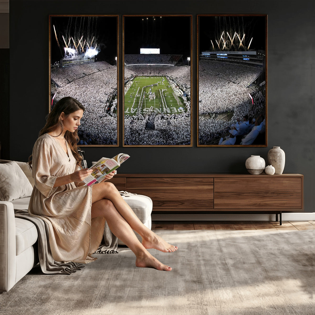 84537-MGV-CV-36X24 - Penn State Beaver Stadium Canvas Wall Art - Nittany Lions Football Print