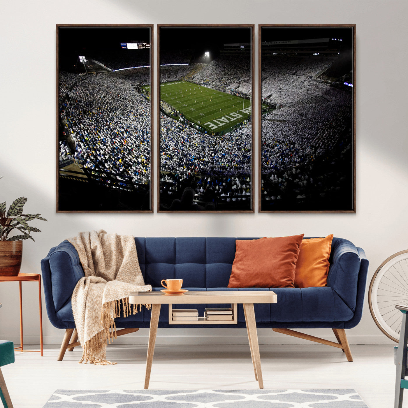 MGV-FC-48X32-3P - Penn State Football Stadium Wall Art - Beaver Stadium Canvas Print