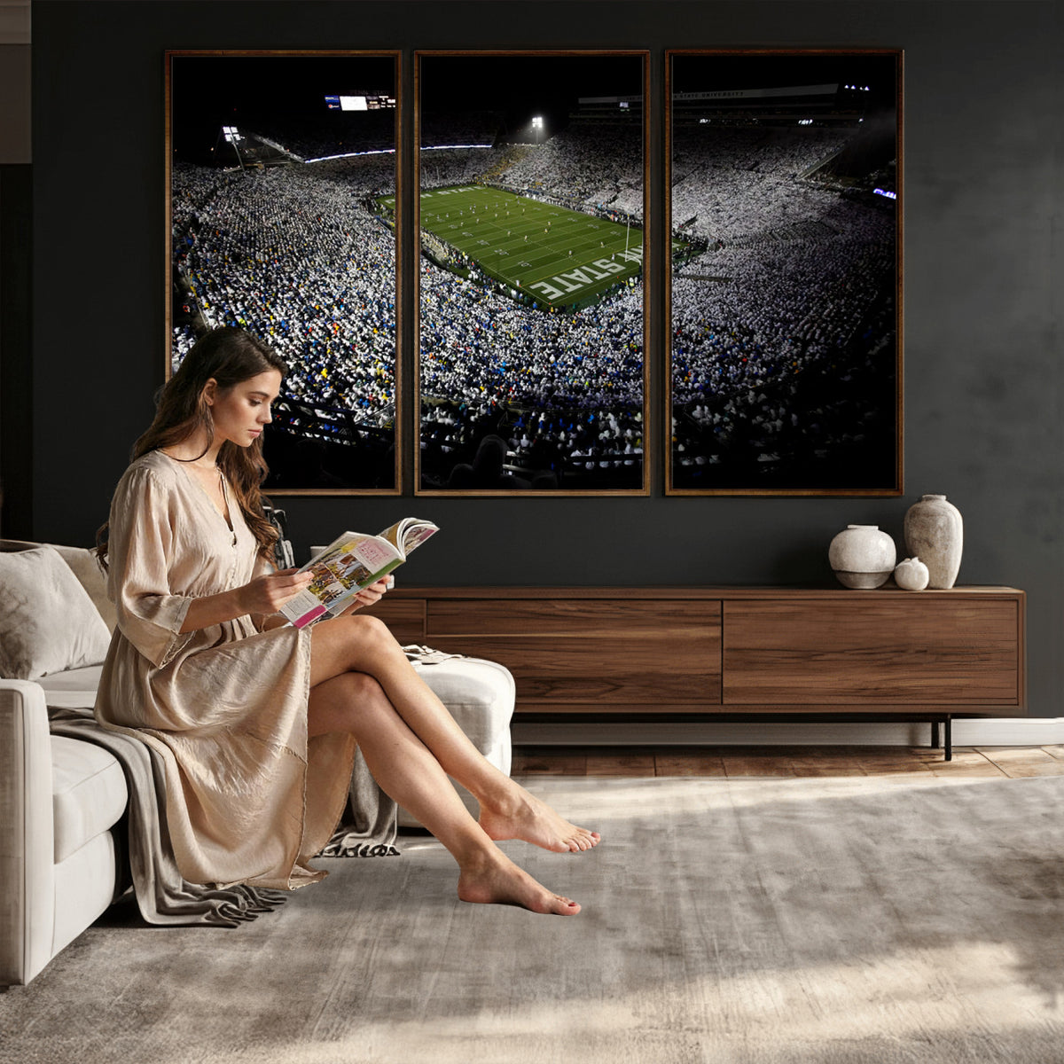 96825-MGV-CV-36X24 - Penn State Football Stadium Wall Art - Beaver Stadium Canvas Print