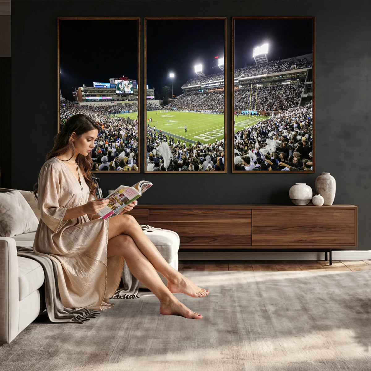 49339-MGV-CV-36X24 - Georgia Tech Yellow Jackets Football Team Print, Atlanta