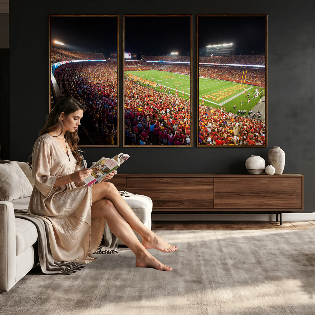 35139-MGV-CV-36X24 - Iowa State University Cyclones Canvas Print, Jack Trice Stadium