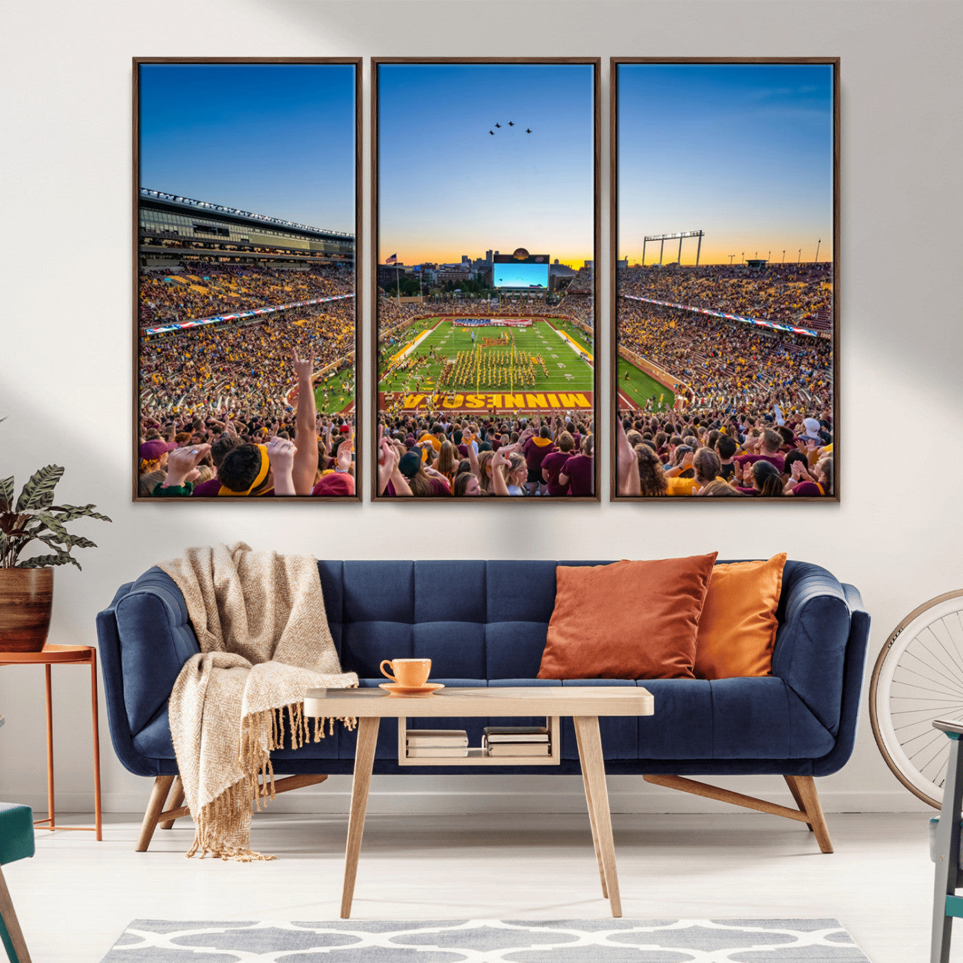MGV-FC-48X32-3P - University of Minnesota Golden Gophers Art Print, Football Team Print - Minneapolis Huntington Bank