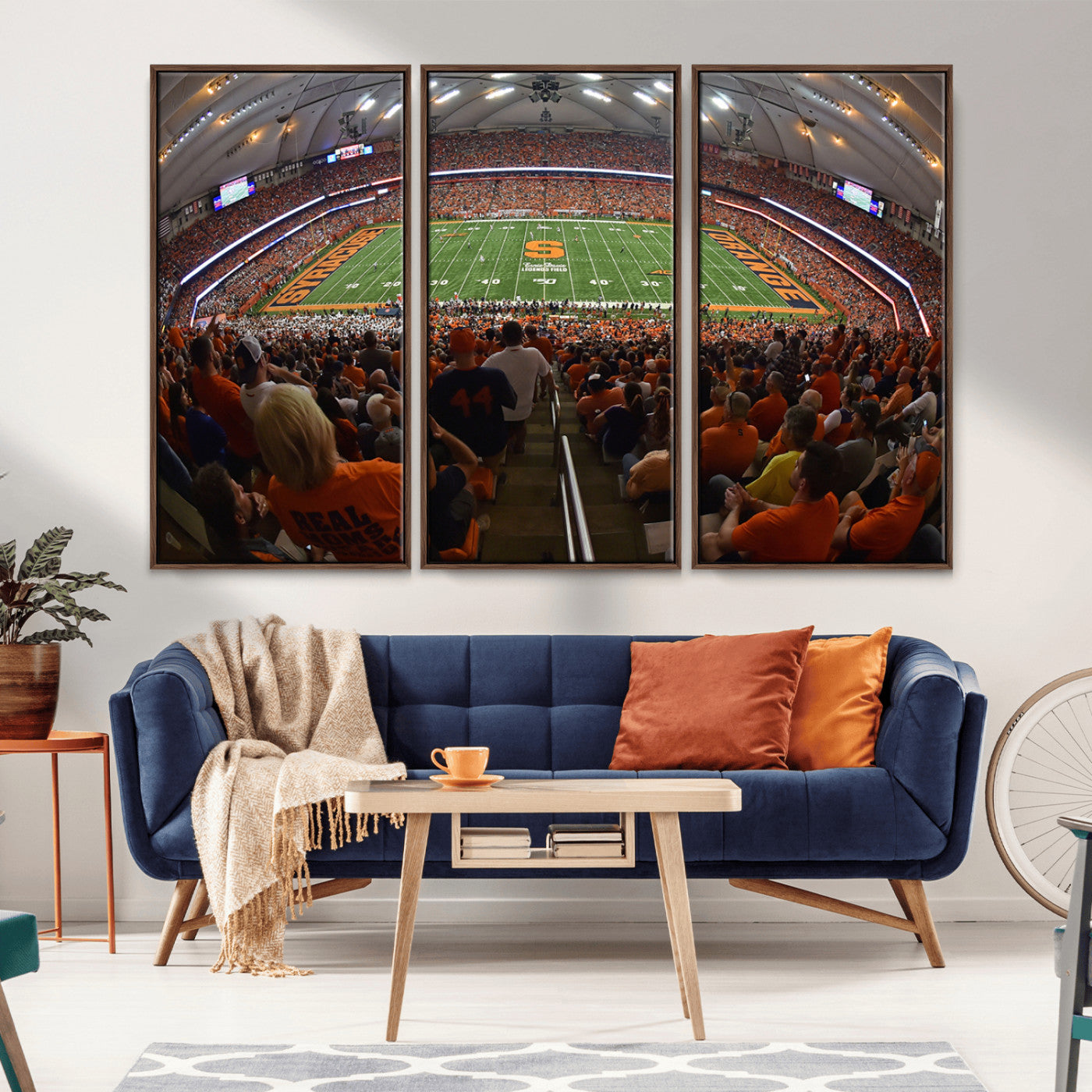 MGV-FC-48X32-3P - Syracuse University Orange Football Canvas Print, Football Team Print - Syracuse JMA Wireless Dome