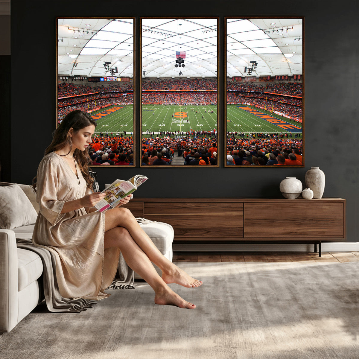 78104-MGV-CV-36X24 - Syracuse University Orange Football Team Print, Syracuse