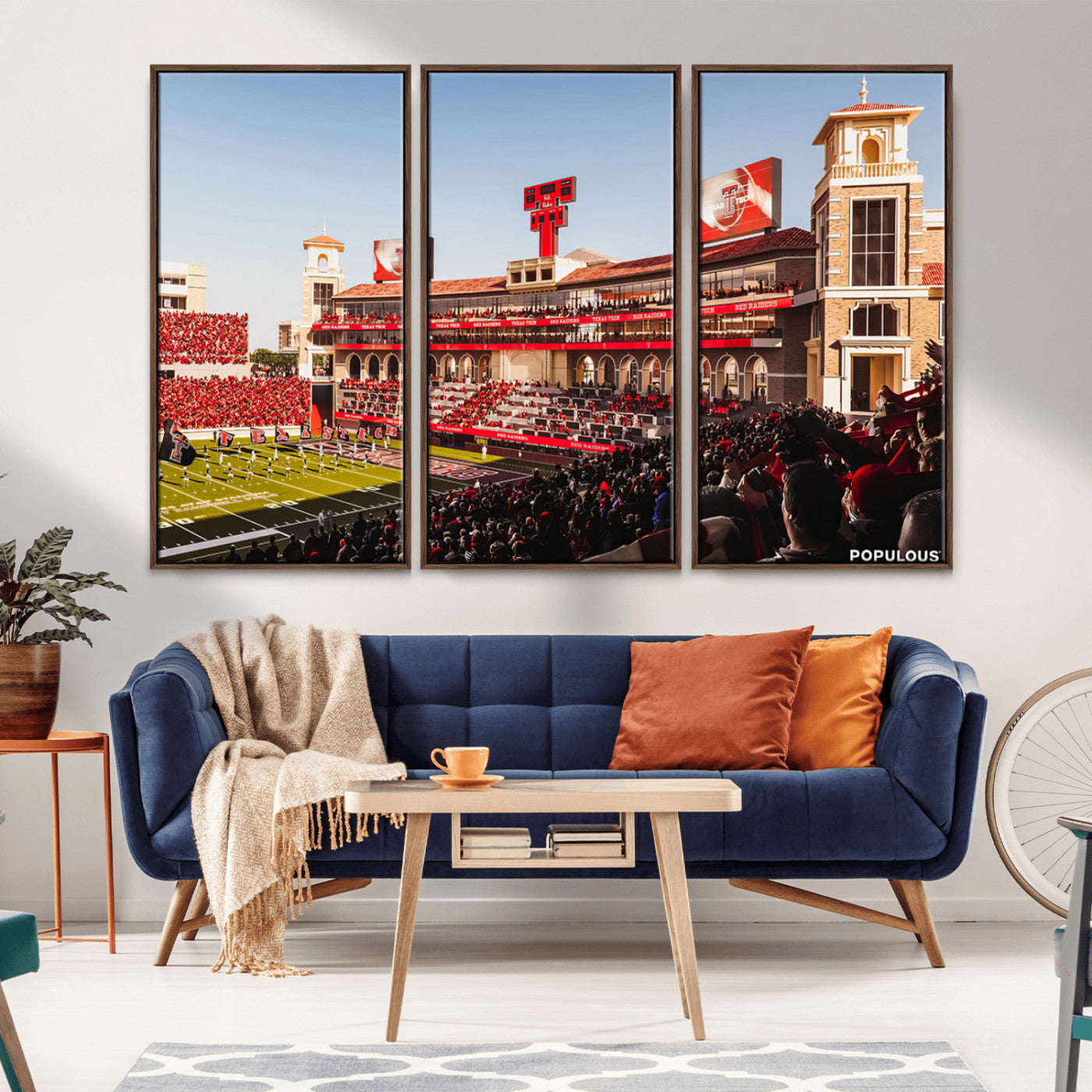 MGV-FC-48X32-3P - Jones AT&T Stadium Texas Tech Red Raiders Wall Art | Large Att Stadium Canvas Print | College