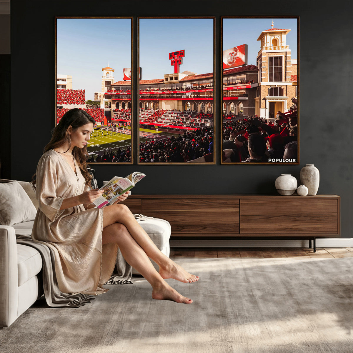 89744-MGV-CV-36X24 - Jones AT&T Stadium Texas Tech Red Raiders Wall Art