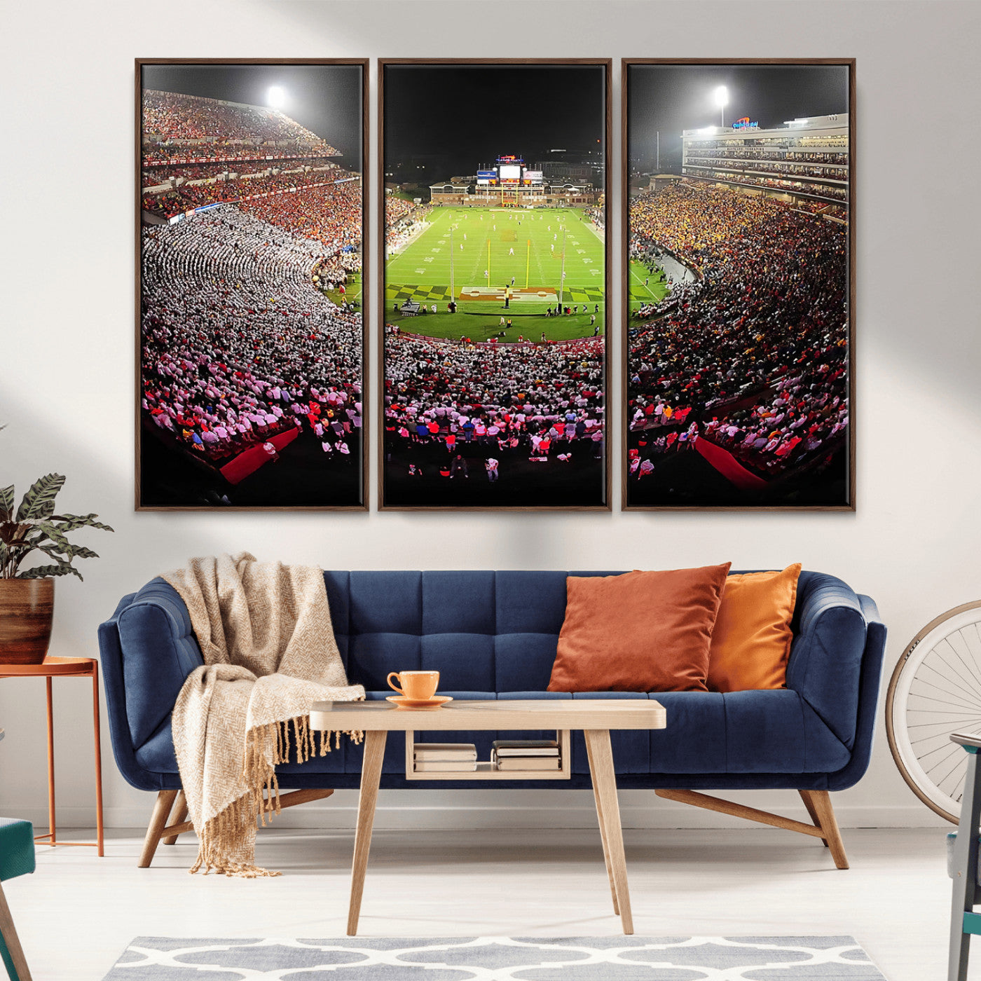 MGV-FC-48X32-3P - University of Maryland Terrapins Football Team Print - College Park SECU Stadium Wall Art Canvas
