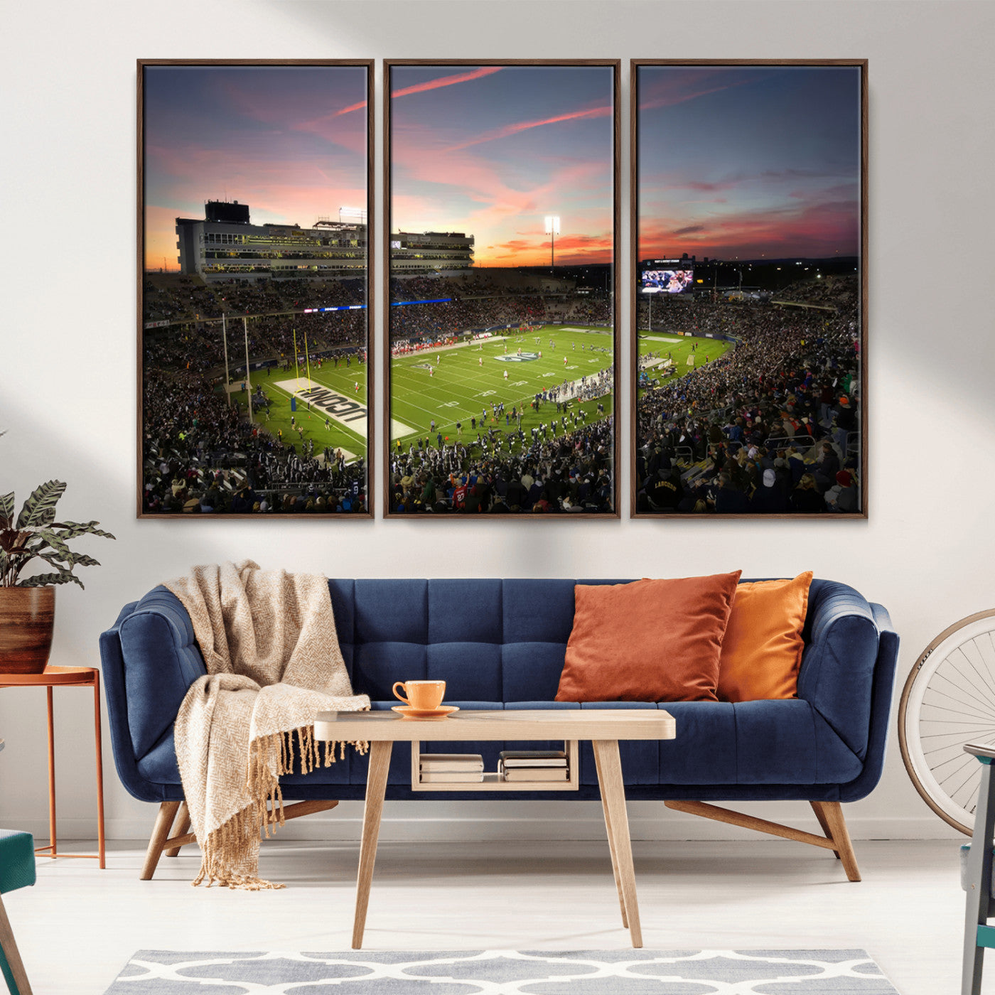 MGV-FC-48X32-3P - The University of Connecticut UCONN Huskies Football Team Print - East Hartford Pratt & Whitney