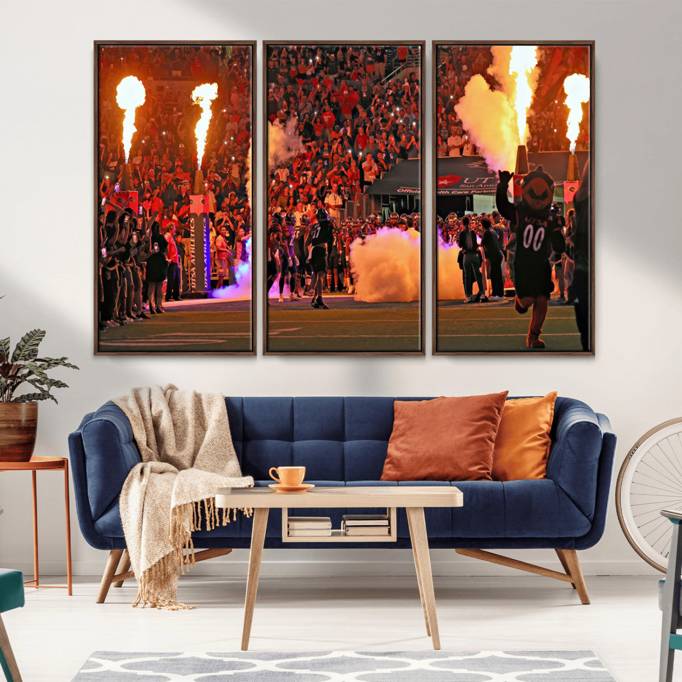 MGV-FC-48X32-3P - The University of Texas at San Antonio Roadrunners Football Team Print - San Antonio Alamodome Wall
