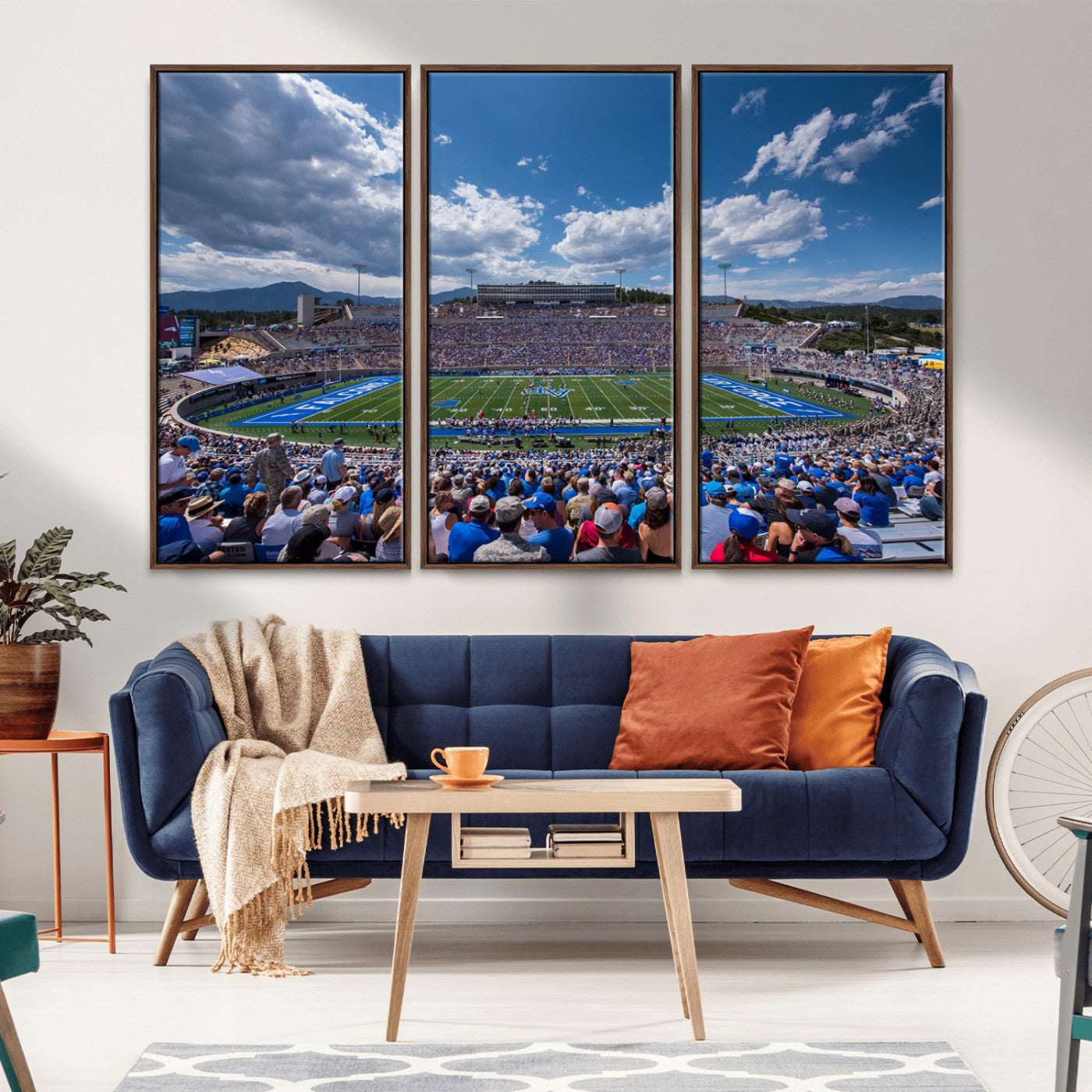 MGV-FC-48X32-3P - Air Force Falcons Football Team Print - Colorado Springs Falcon Stadium Wall Art Canvas Print