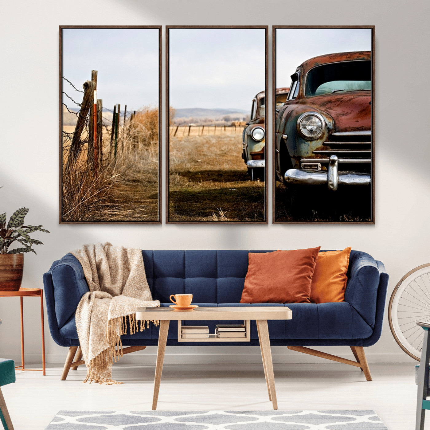 -Classic Cars Vintage Wall Art Canvas Print