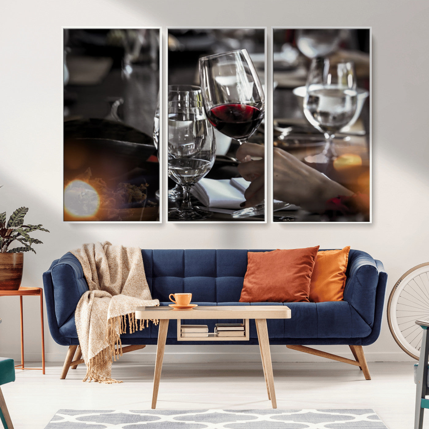 MGV-FC-48X32-3P - Red Wine and Glass Canvas Print