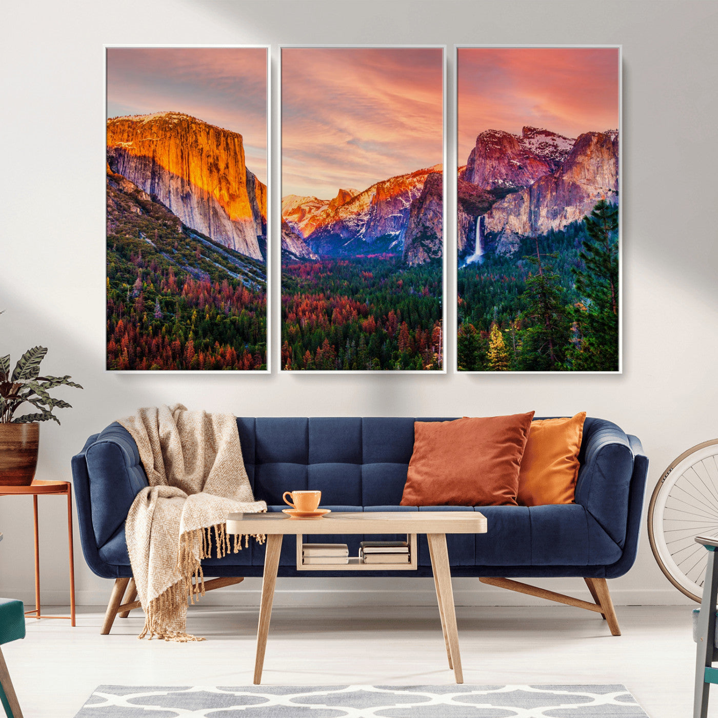 MGV-FC-48X32-3P - Yosemite Nal Park Wall Art Landscape Canvas Print El Capitan