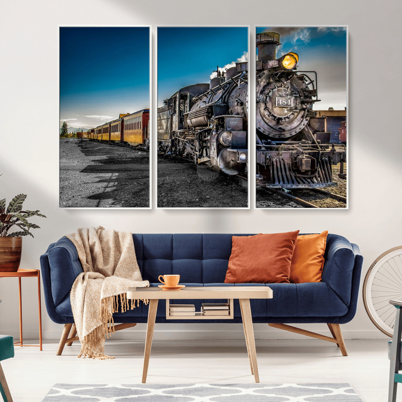 MGV-FC-48X32-3P - Train Wall Art Canvas Print