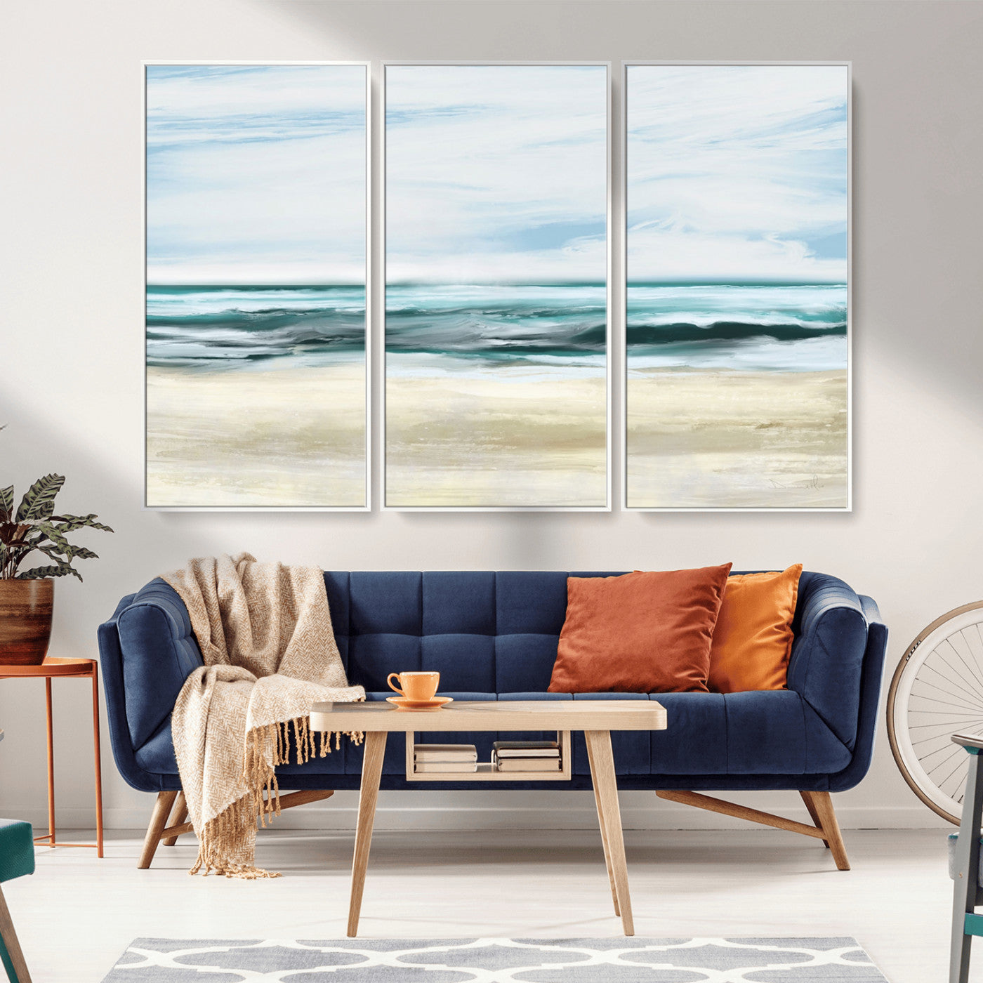-Ocean Abstract Wall Art Canvas Print