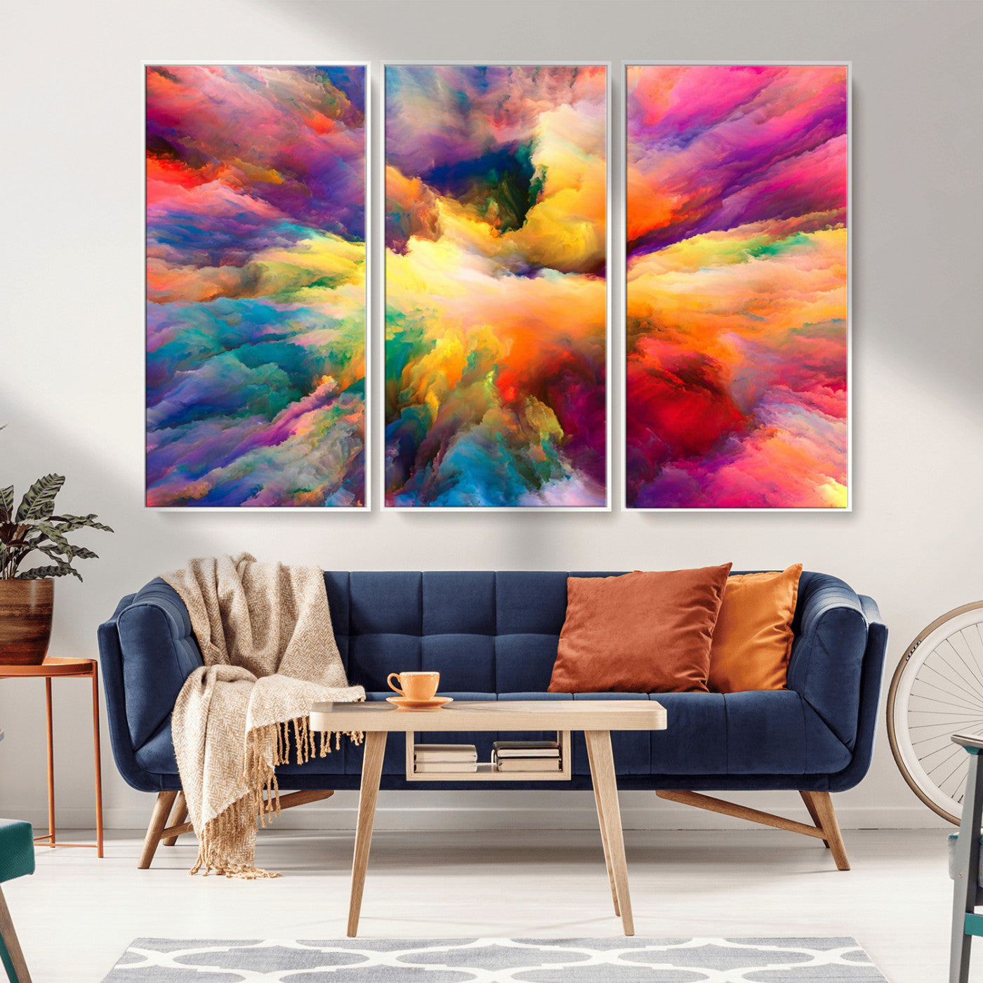 MGV-FC-48X32-3P - Blazing Vibrant Colors Cloud-like Wall Art Canvas Print