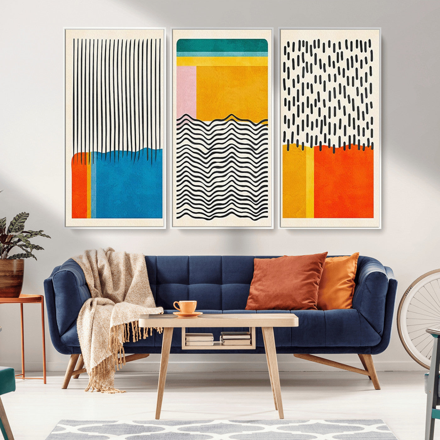 MGV-FC-48X32-3P - Canvas Print Wall Art Abstract Illustrs Art Boho