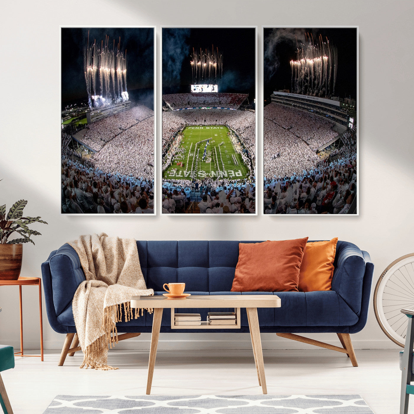 MGV-FC-48X32-3P - Penn Stadium Football Wall Art Canvas Print, Pennsylvania University Football Stadium