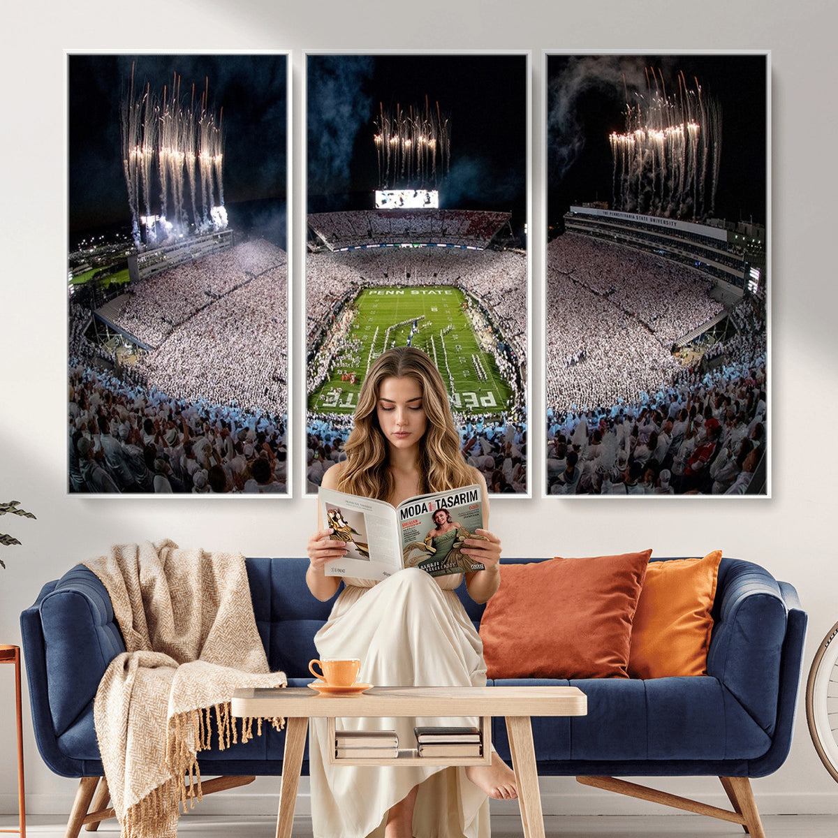 11391-MGV-CV-36X24 - Penn State Football Wall Art Canvas Print