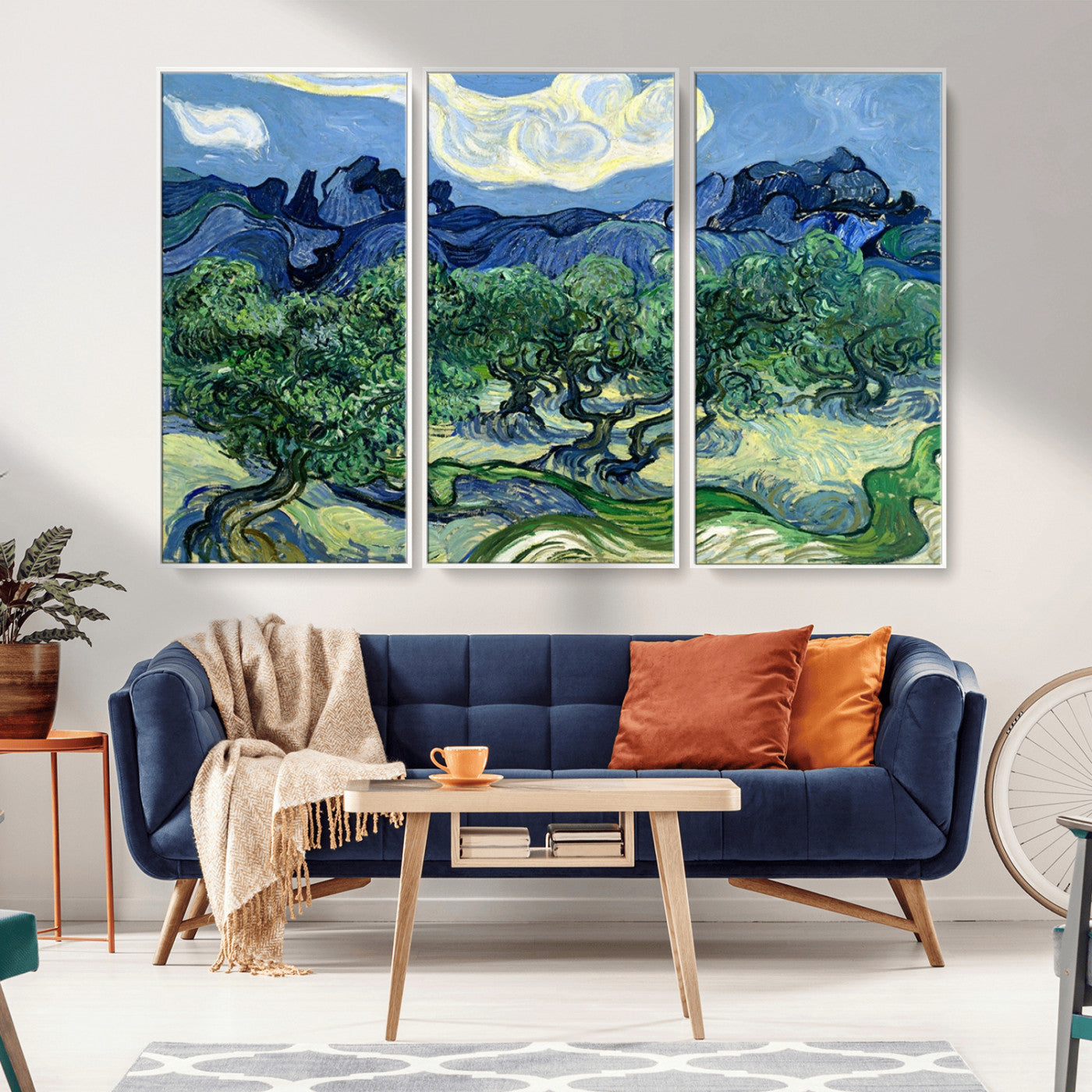 MGV-FC-48X32-3P - Olive Trees Van Gogh Wall Art Canvas Print