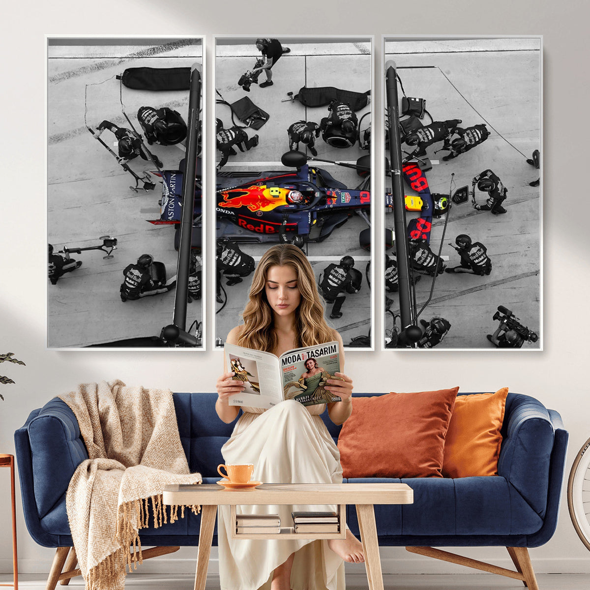 RedBull-MGV-CV-36X24 - Red Bull Formula 1 Canvas Wall Art Print