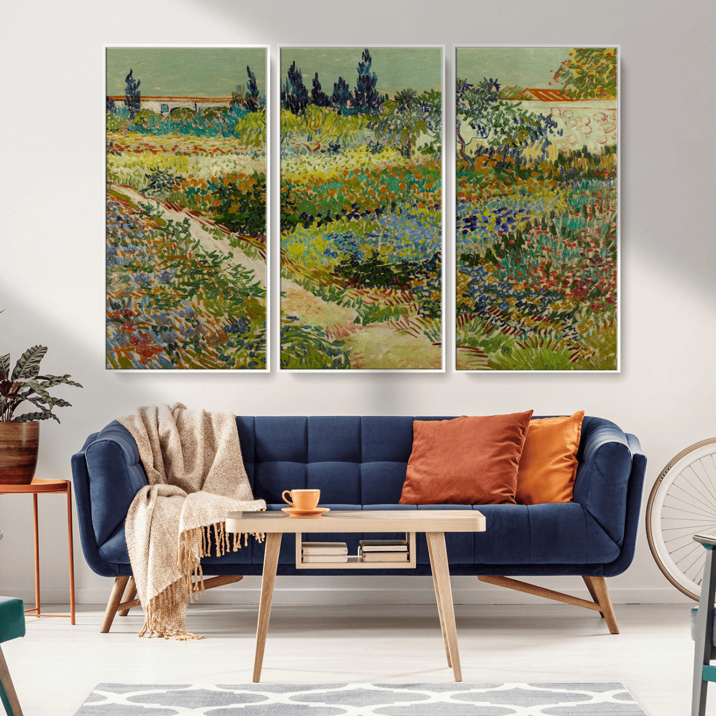 MGV-FC-48X32-3P - Vincent van Gogh Garden at Arles Wall Art Canvas Print