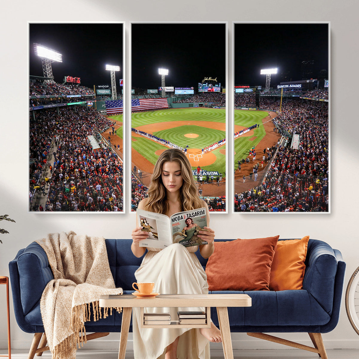 47365-MGV-CV-36X24 - Fenway Park Wall Art Canvas Print | Large Baseball Stadium Canvas for Boston Red Sox Fans