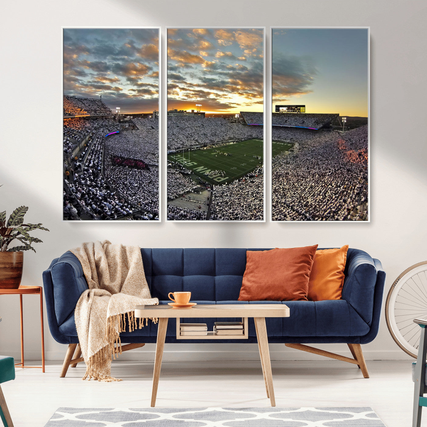 MGV-FC-48X32-3P - Beaver Stadium Wall Art - Penn State Stadium Wall Art | Penn Nittany Lions Football Match for Sport Room Decor