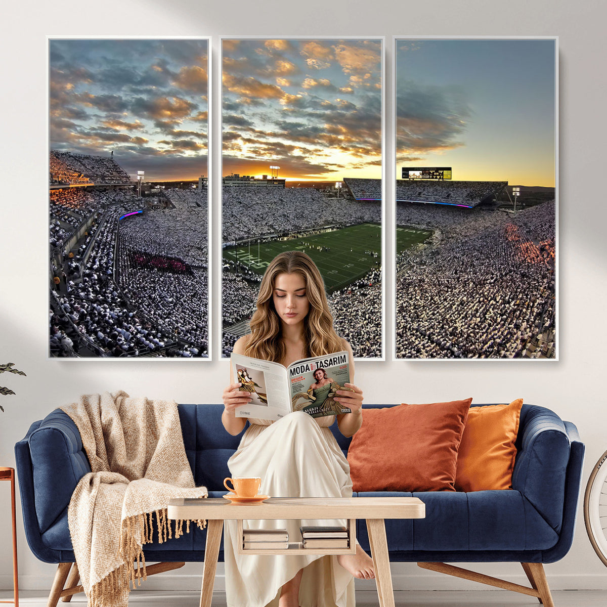 38807-MGV-CV-36X24 - Beaver Stadium Wall Art, Penn State Stadium Wall Art | Penn State Nittany Lions Football