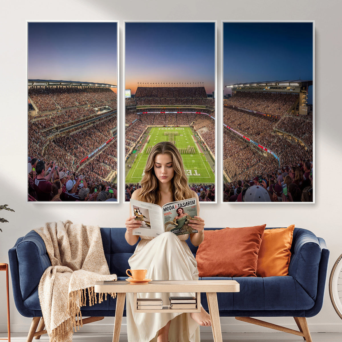 17421-MGV-CV-36X24 - Kyle Field Wall Art Print | Large Texas A&M Aggies Football Canvas Print for Sports Enthusiasts |
