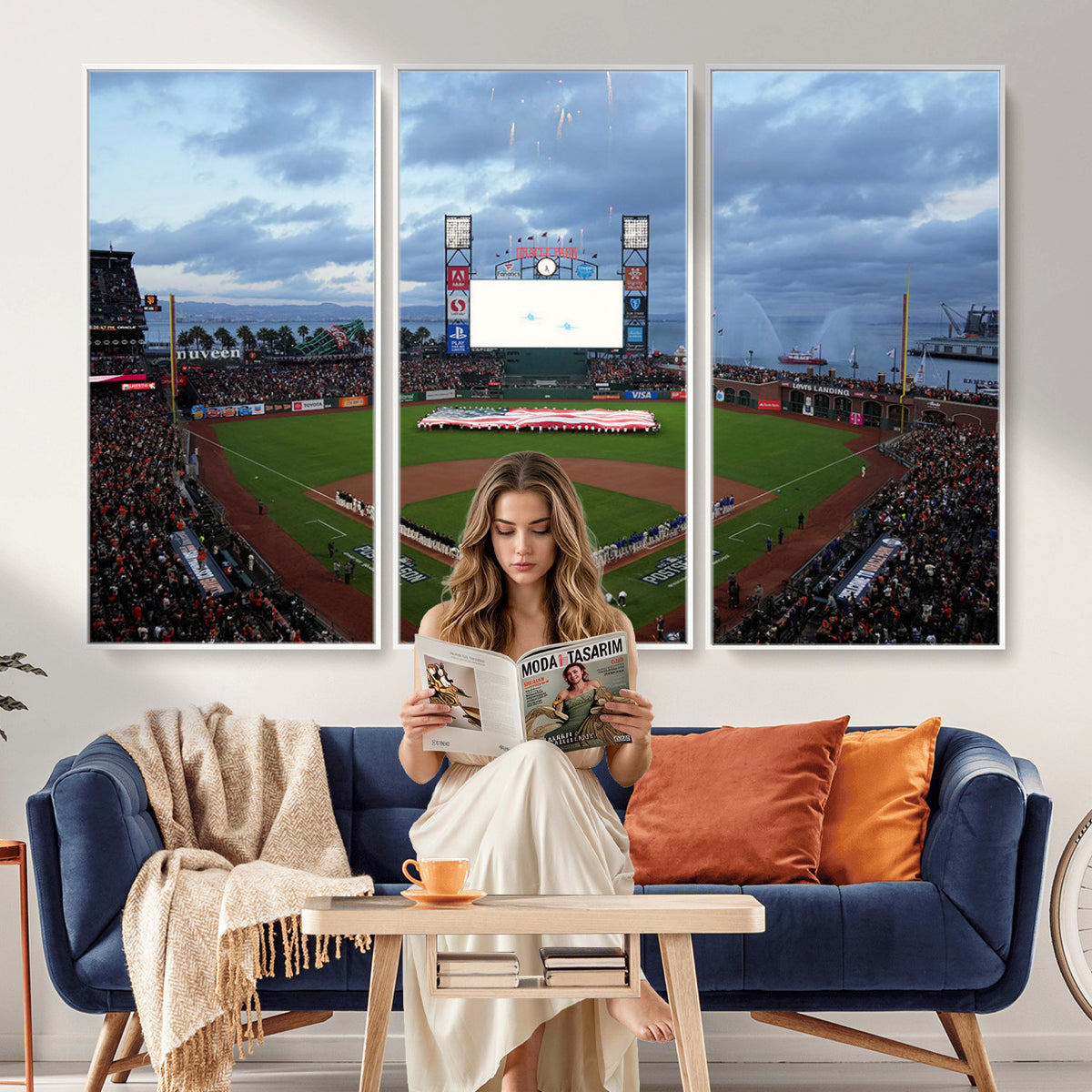 44631-MGV-CV-36X24 - Oracle Park San Francisco Giants Wall Art | Oracle Park Stadium Canvas Print
