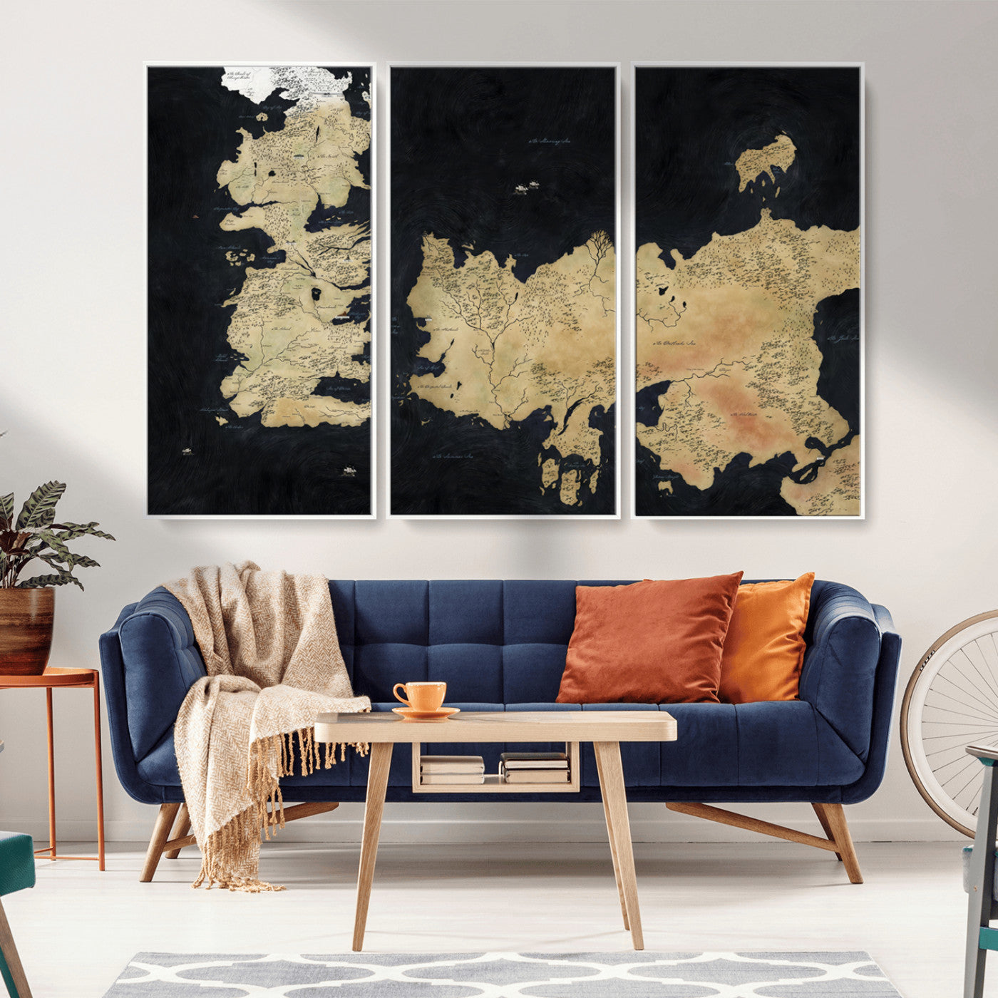 MGV-FC-48X32-3P - Push Pin World Map Canvas Print – Framed Wall Art for Couples to Track Their Travels – Anniversary